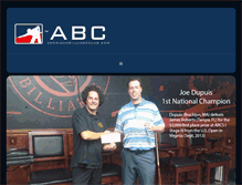 Tablet Screenshot of americanbilliardclub.com